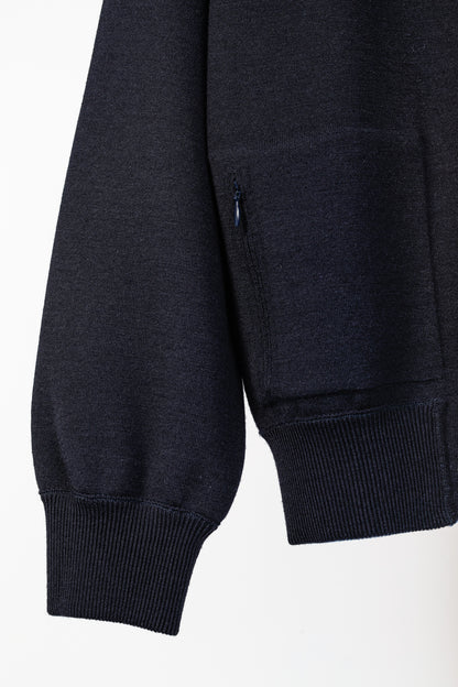 Akris 100 Years Reversible Navy & Light Blue Wool-Blend Zip Jacket