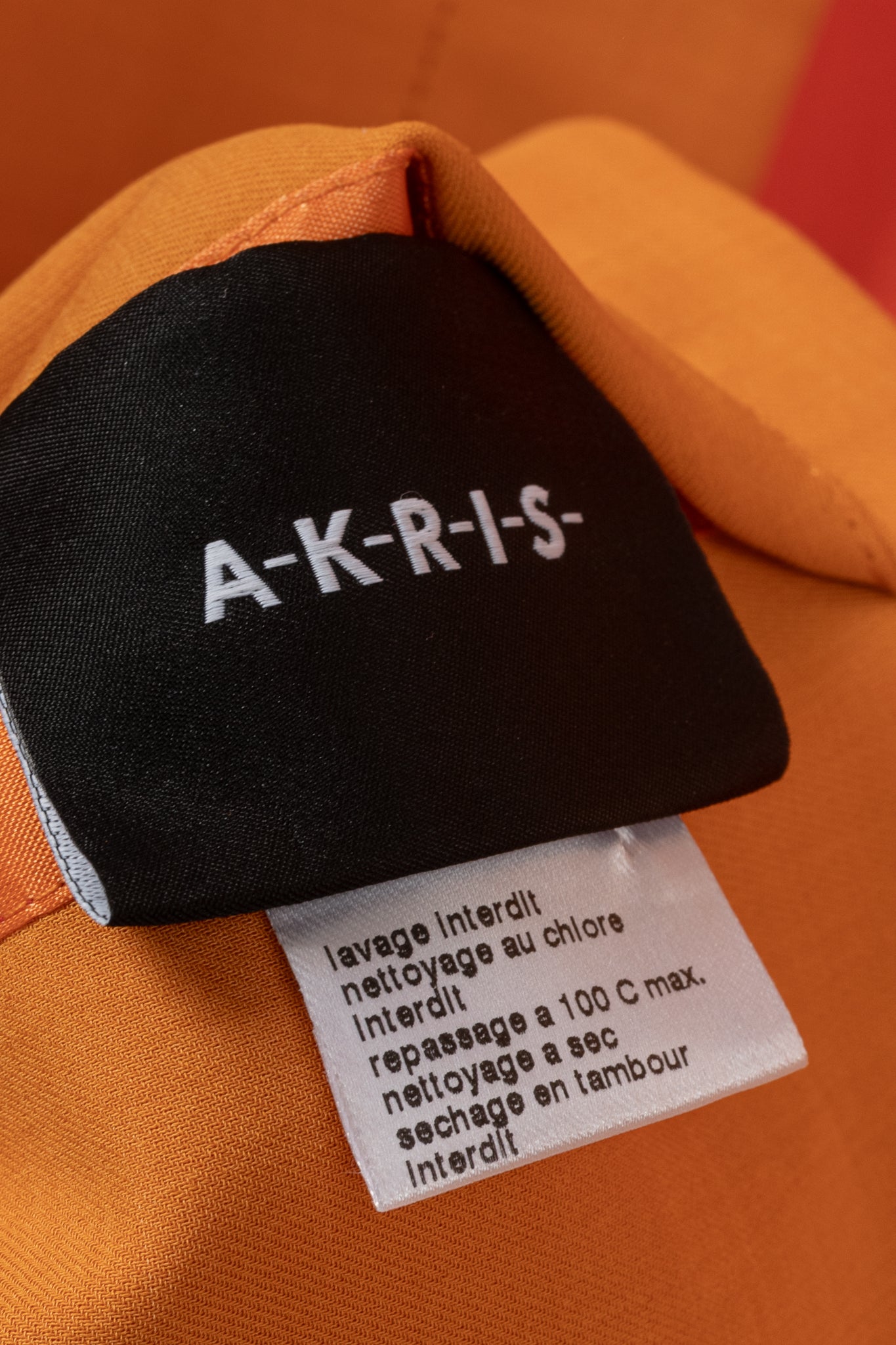 Akris Reversible Firecracker Orange Cotton Trapeze Jacket