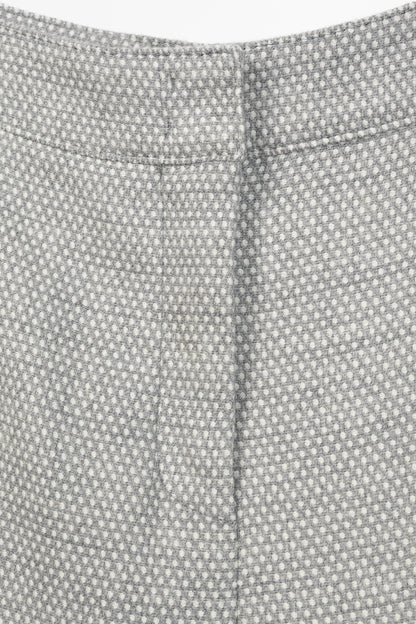 Akris Punto Grey Polka-Dot Wool-Flannel Slim Trousers