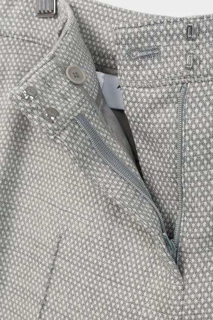 Akris Punto Grey Polka-Dot Wool-Flannel Slim Trousers