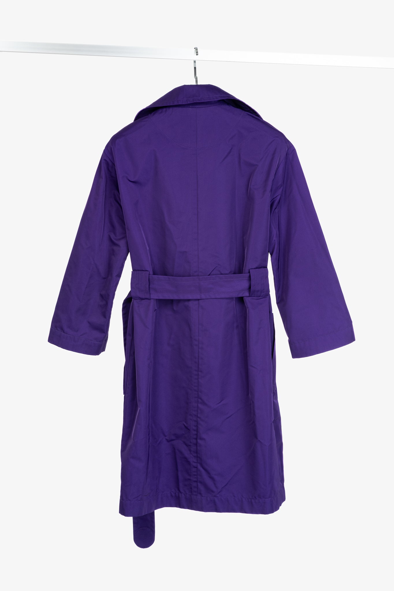 Akris Punto Purple Taffeta Belted Trench Coat