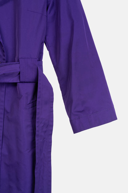 Akris Punto Purple Taffeta Belted Trench Coat