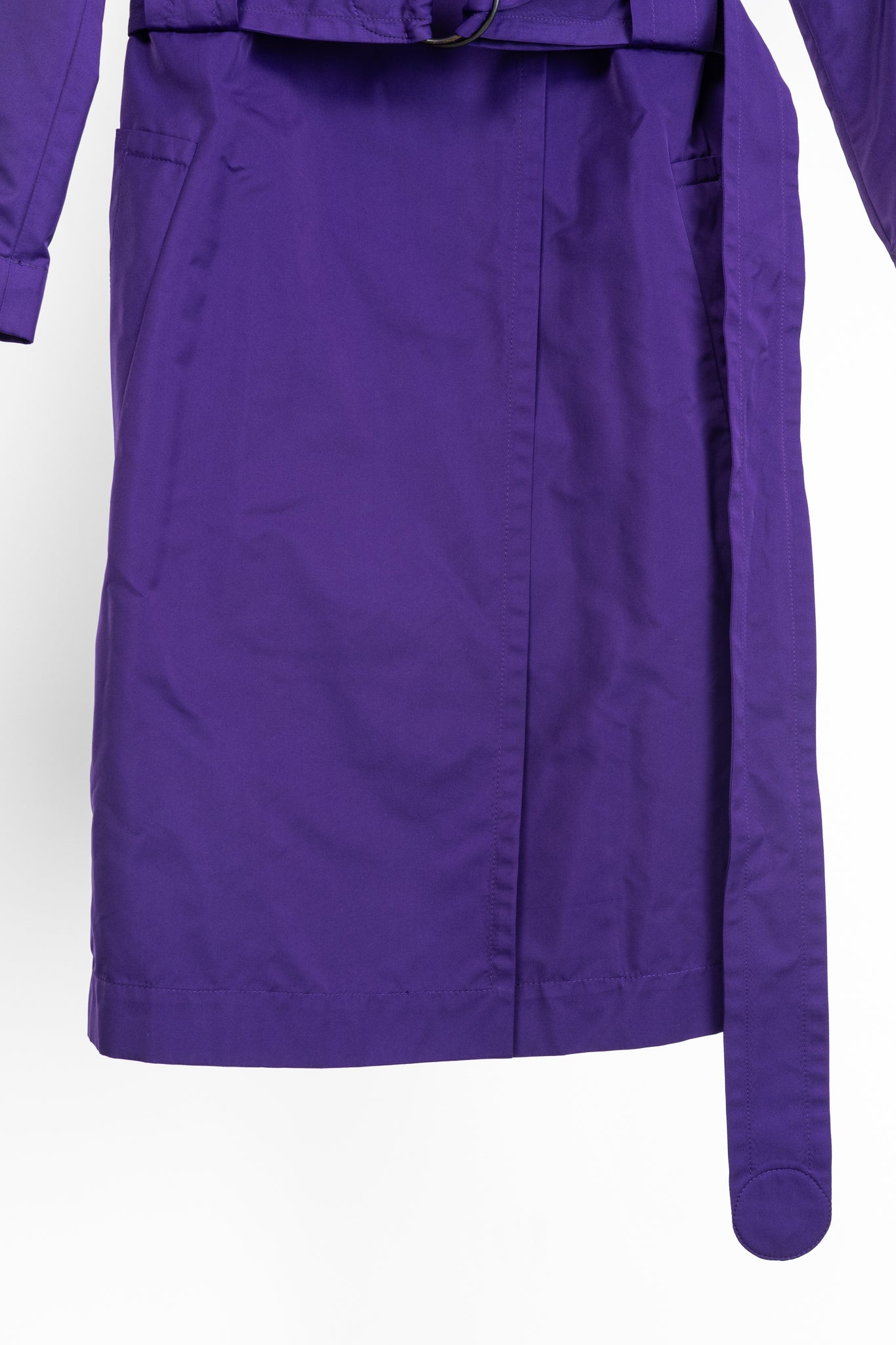 Akris Punto Purple Taffeta Belted Trench Coat