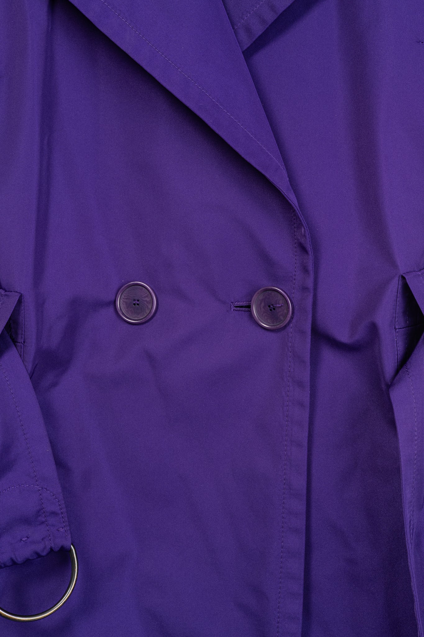 Akris Punto Purple Taffeta Belted Trench Coat
