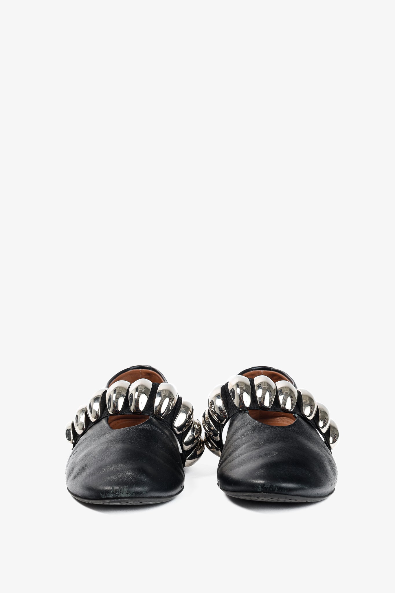 Alaia Noir Lambskin Mary-Jane Ballerina Flats Tribale