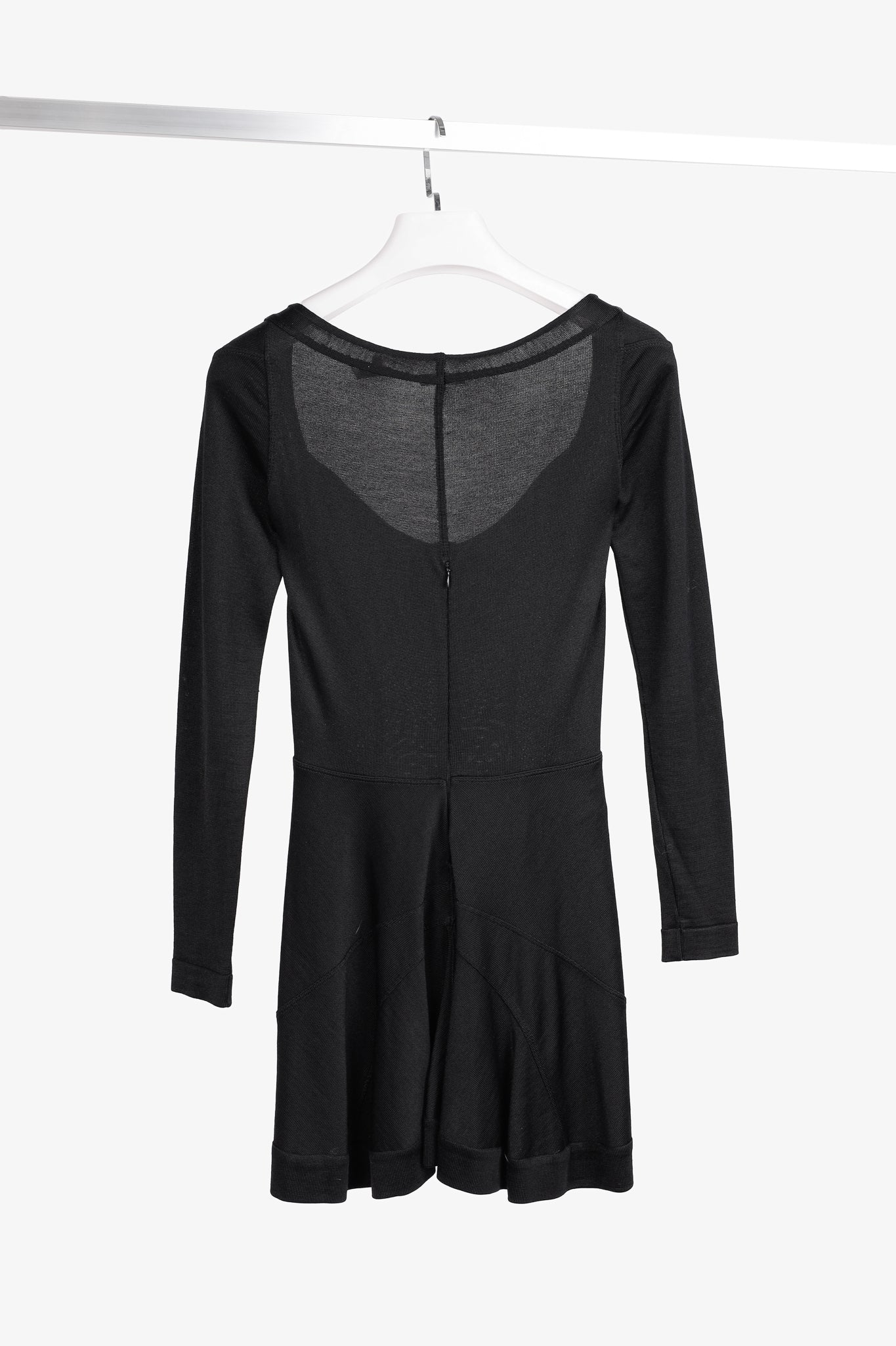 Alaïa Vintage Panelled Black Knit Skater Dress