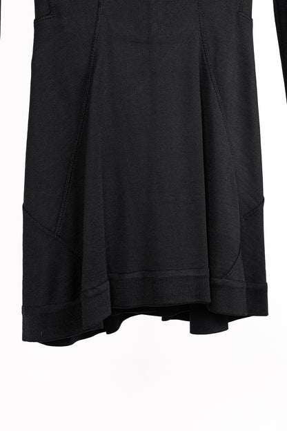 Alaïa Vintage Panelled Black Knit Skater Dress