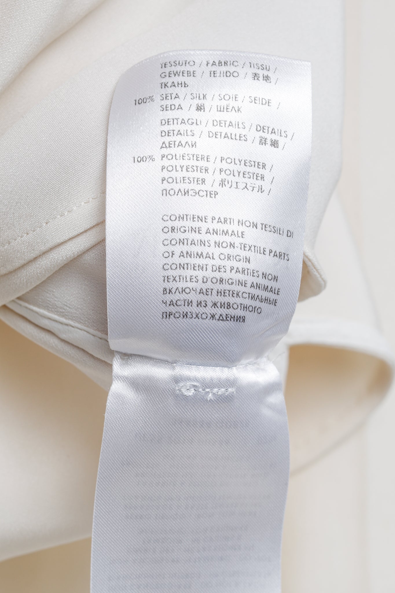 Alexander McQueen AW/14 Black Bow Long Sleeve Cream Silk Blouse