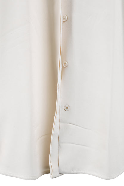 Alexander McQueen AW/14 Black Bow Long Sleeve Cream Silk Blouse