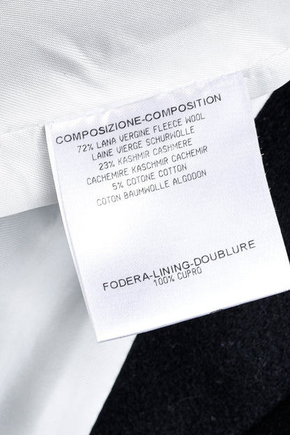Alexander McQueen PF/12 Black Wool & Cashmere Velvet-Collar Peplum Blazer