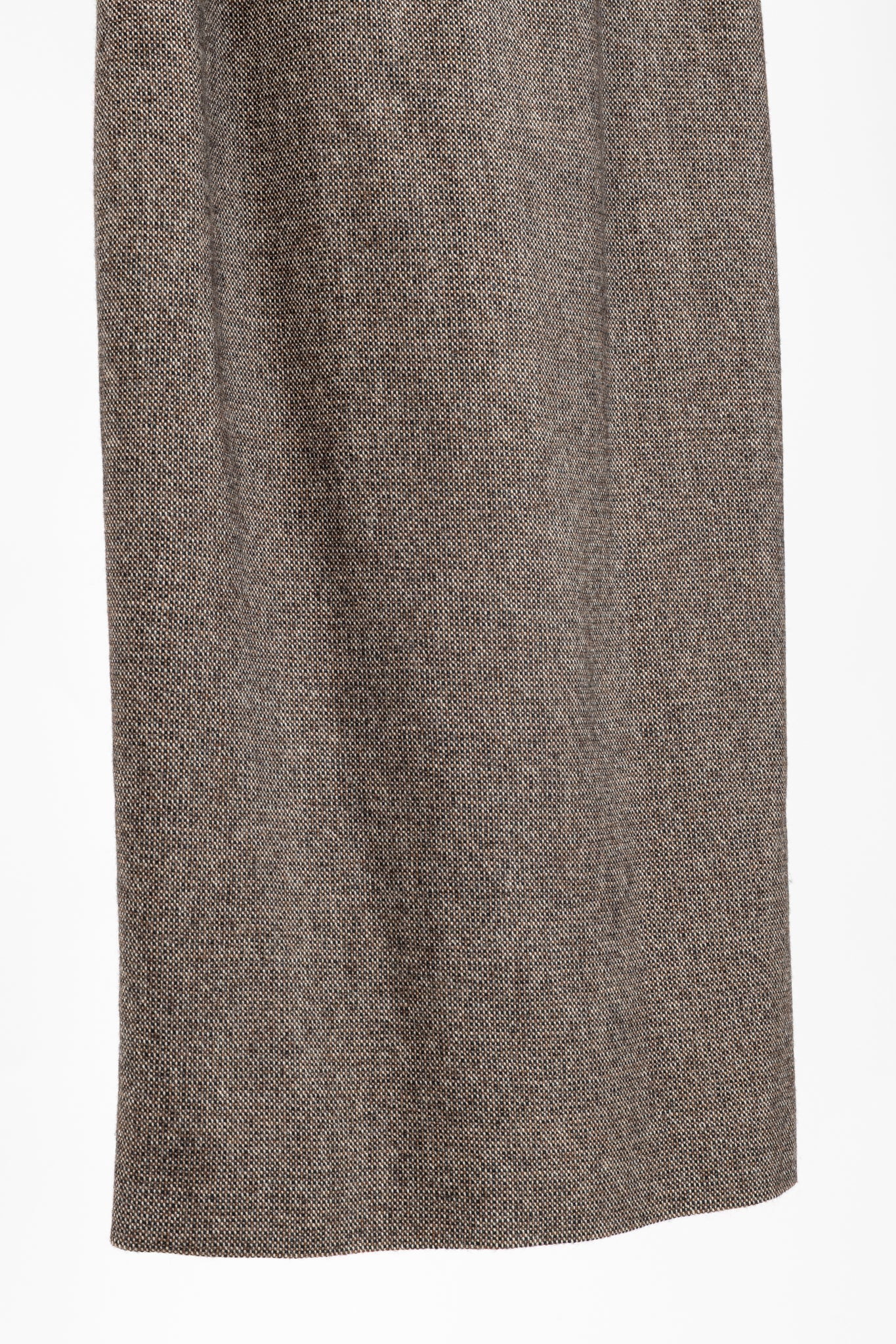 Alexander McQueen AW/05 Runway Brown Wool Tweed Crossover-Waist Dress