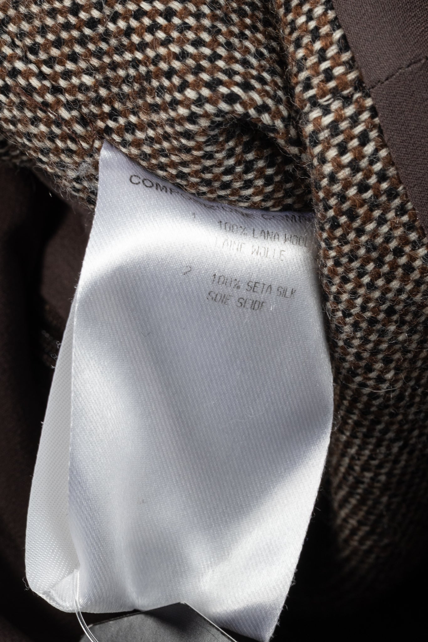 Alexander McQueen AW/05 Runway Brown Wool Tweed Crossover-Waist Dress