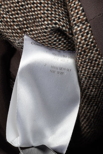 Alexander McQueen AW/05 Runway Brown Wool Tweed Crossover-Waist Dress