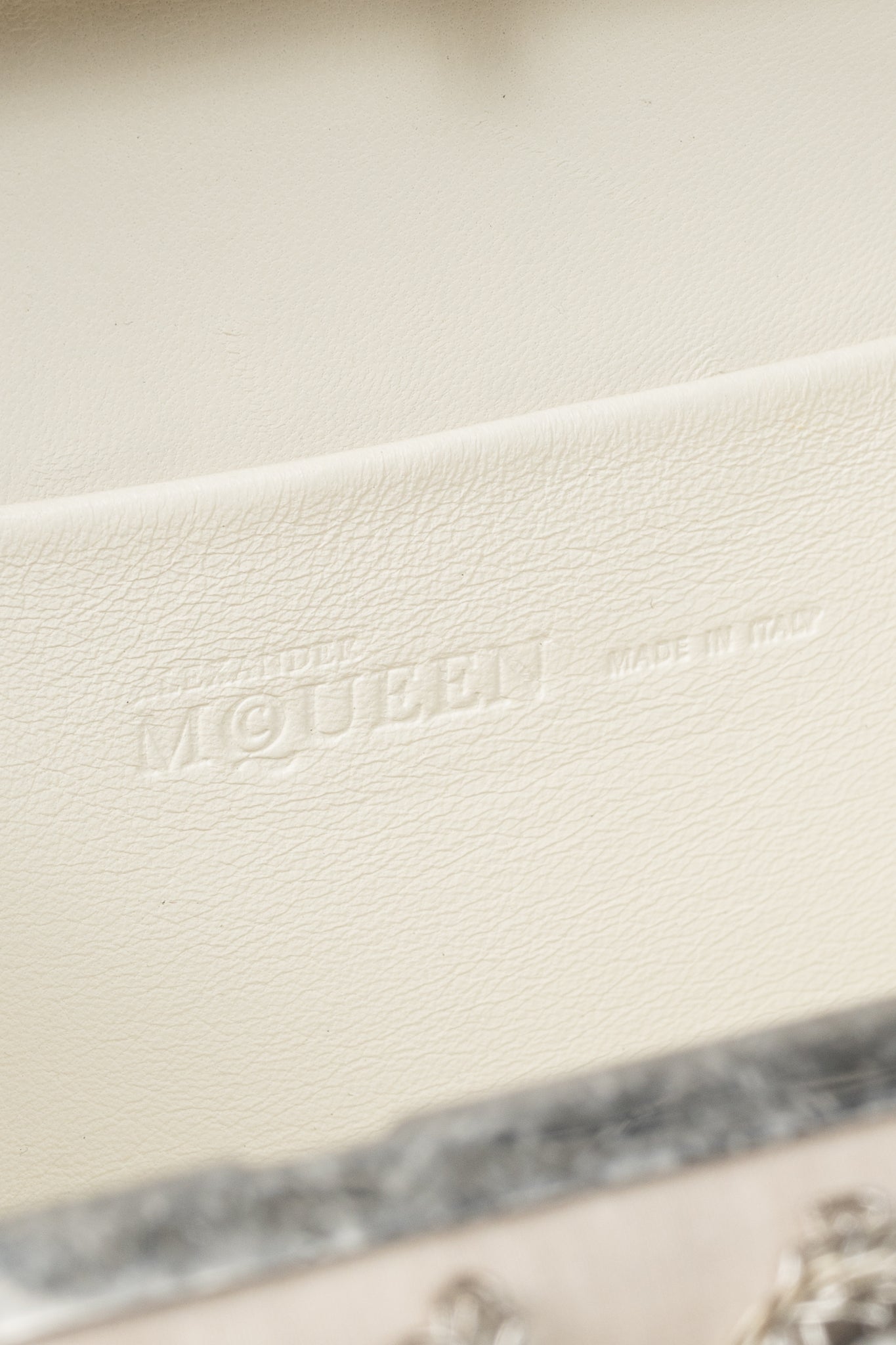 Alexander McQueen Champagne Crystal & Sequin-Embroidered Satin Evening Bag