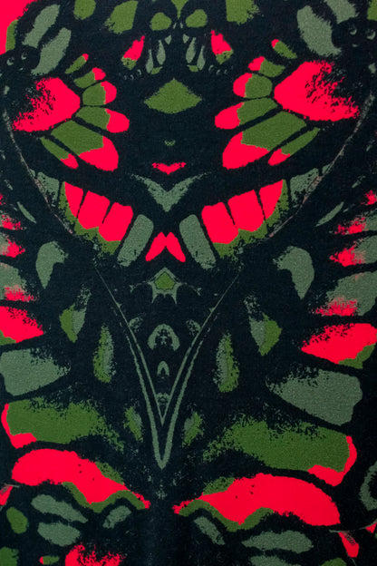 McQ Alexander McQueen SS/13 Butterfly Camouflage Jersey Cap Sleeve Dress