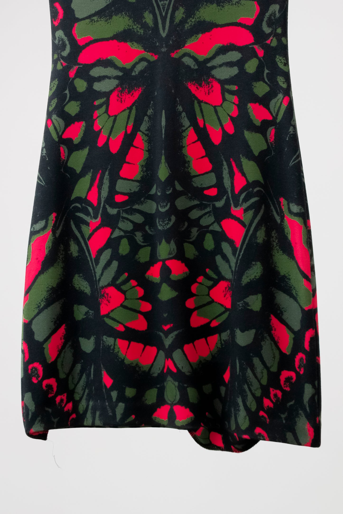 McQ Alexander McQueen SS/13 Butterfly Camouflage Jersey Cap Sleeve Dress