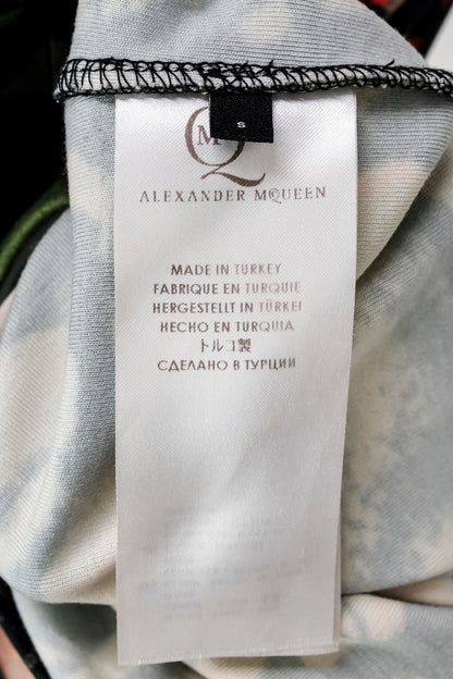 McQ Alexander McQueen SS/13 Butterfly Camouflage Jersey Cap Sleeve Dress