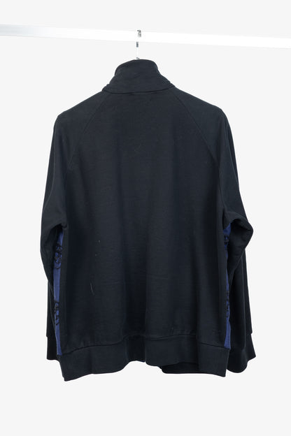 Alexander McQueen PF/15 Black & Blue Cotton Skull Sweatshirt Bomber