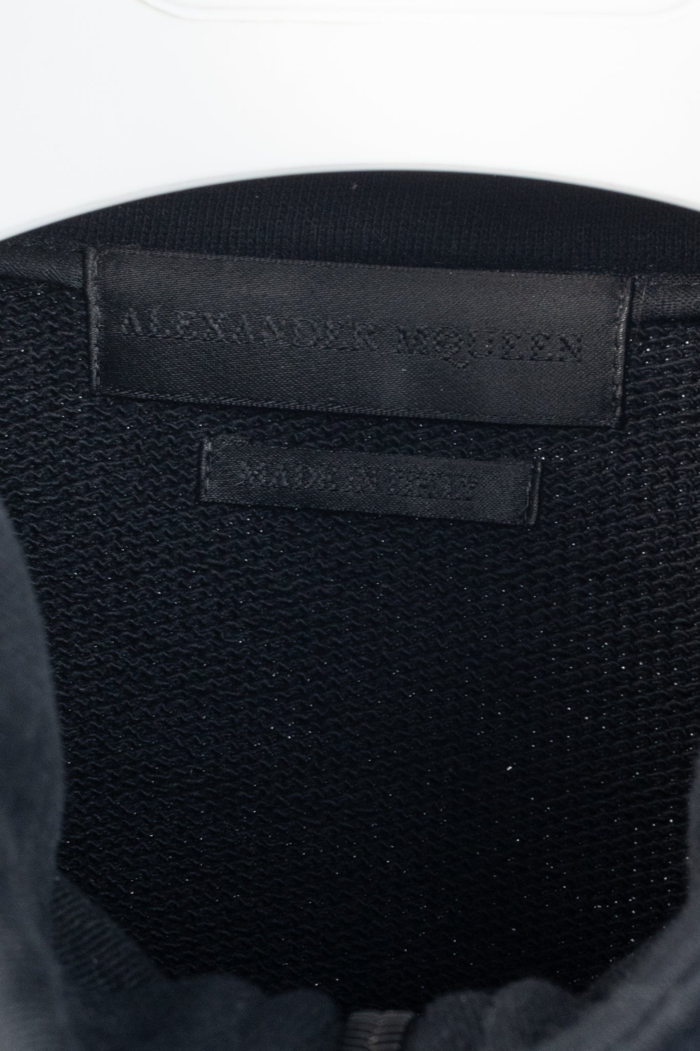 Alexander McQueen PF/15 Black & Blue Cotton Skull Sweatshirt Bomber