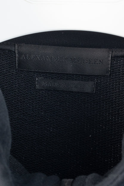 Alexander McQueen PF/15 Black & Blue Cotton Skull Sweatshirt Bomber
