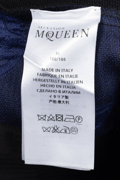 Alexander McQueen PF/15 Black & Blue Cotton Skull Sweatshirt Bomber