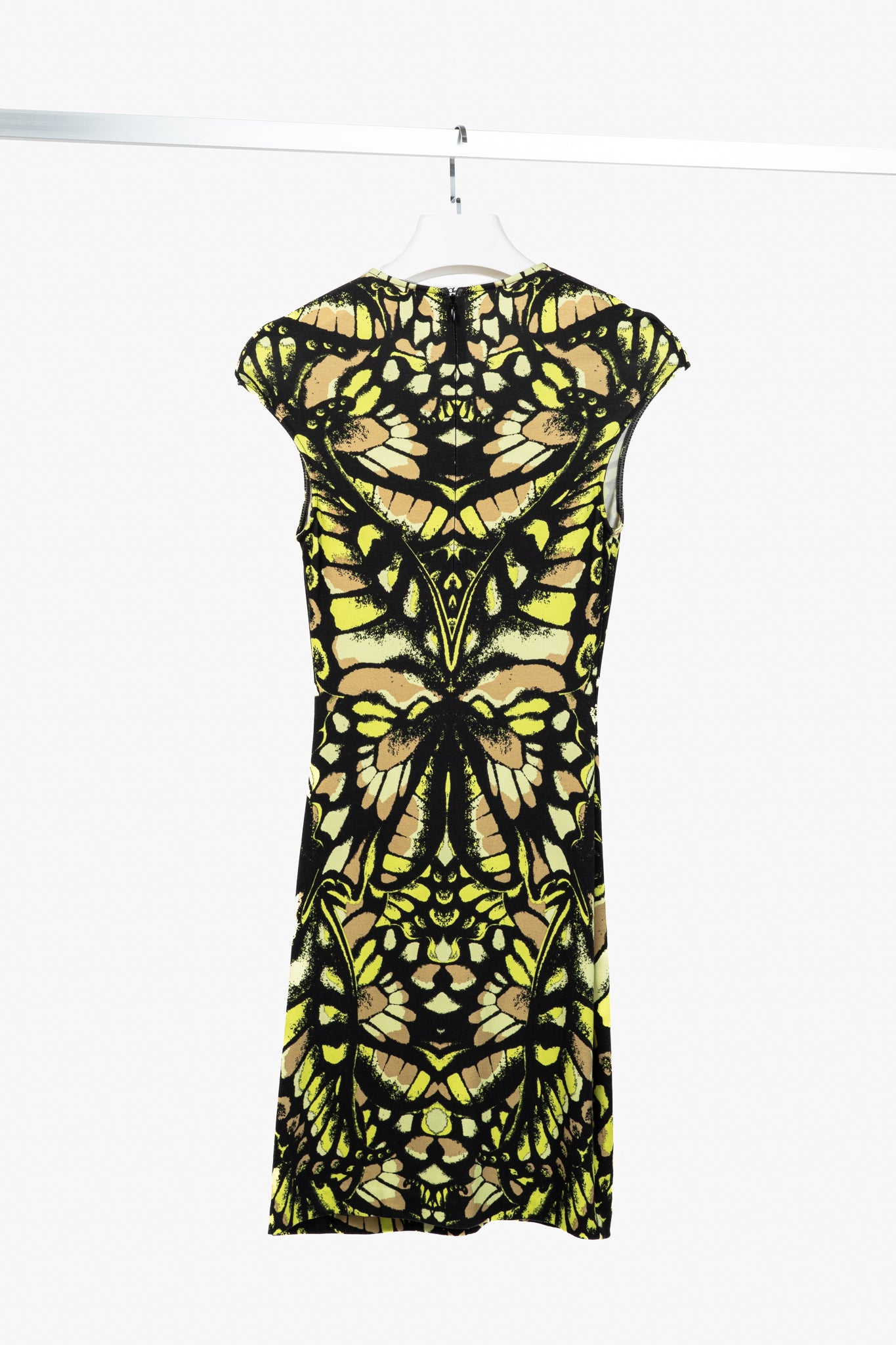 McQ Alexander McQueen Green Camouflage-Print Jersey Bodycon Dress