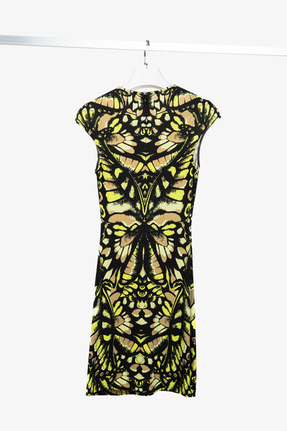 McQ Alexander McQueen Green Camouflage-Print Jersey Bodycon Dress