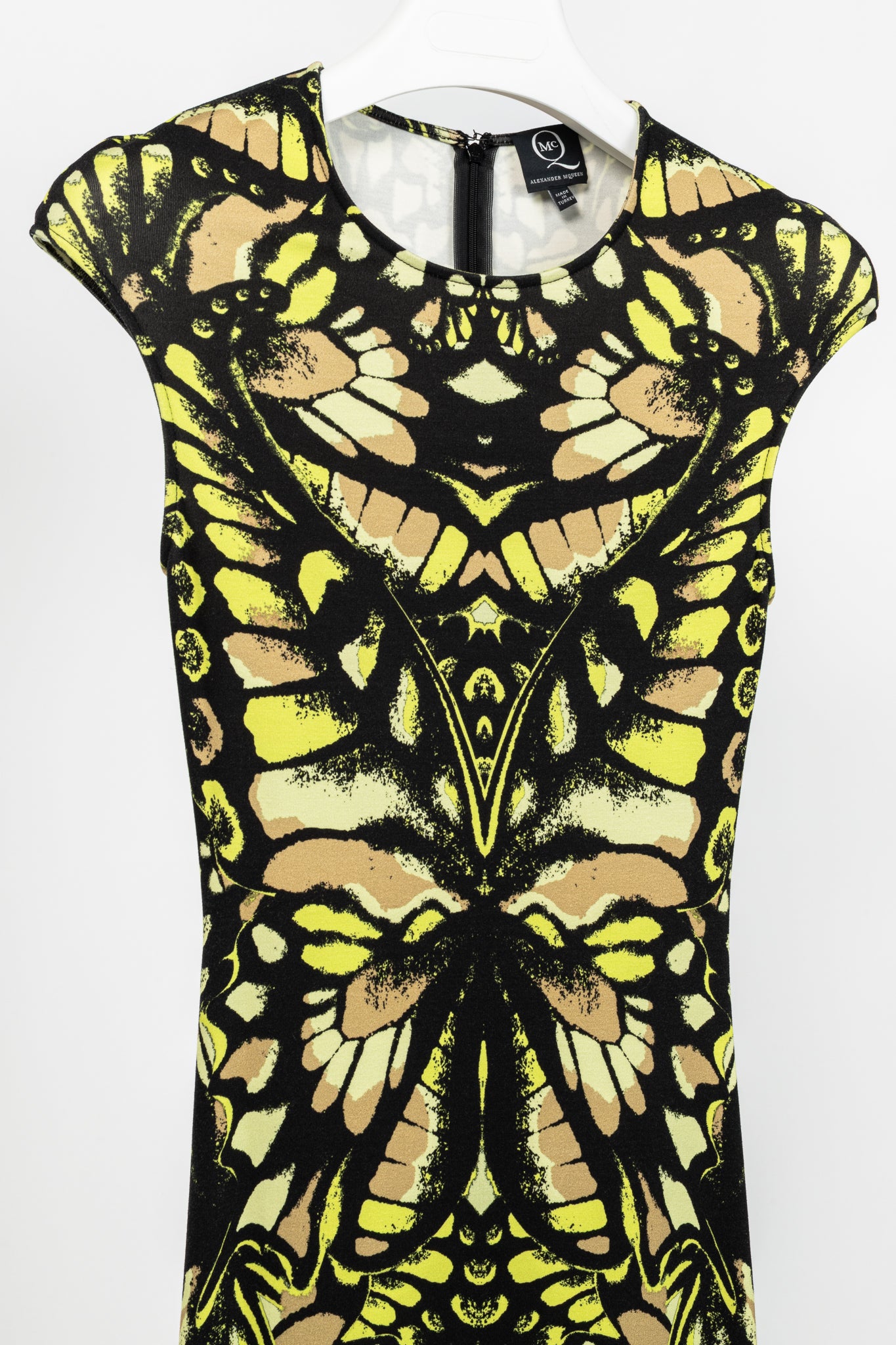 McQ Alexander McQueen Green Camouflage-Print Jersey Bodycon Dress