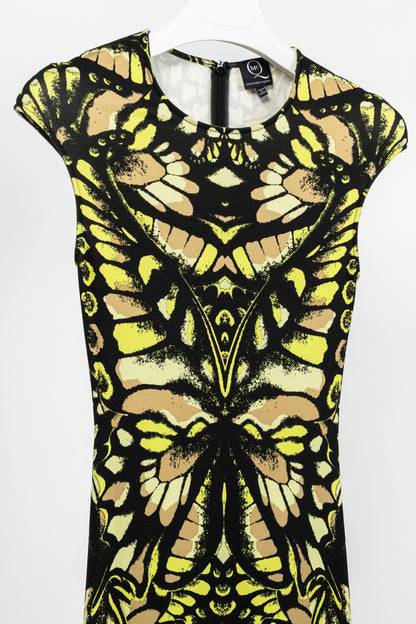 McQ Alexander McQueen Green Camouflage-Print Jersey Bodycon Dress
