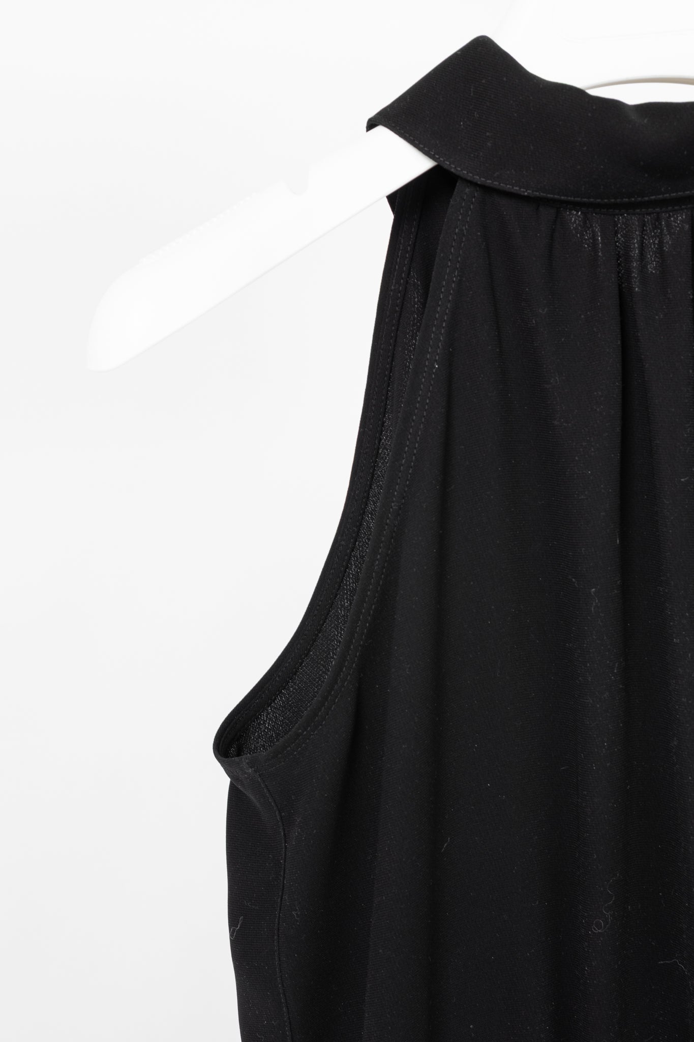McQ by Alexander McQueen Black Poly Crepe Zipped Jumpsuit