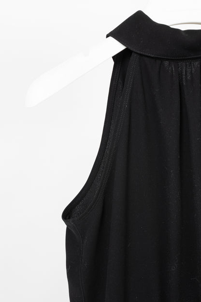 McQ by Alexander McQueen Black Poly Crepe Zipped Jumpsuit