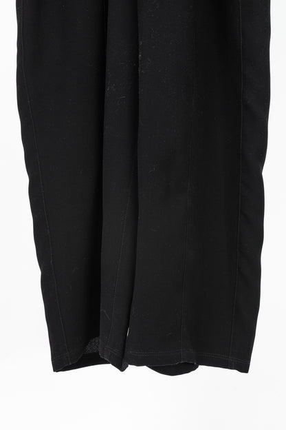 McQ by Alexander McQueen Black Poly Crepe Zipped Jumpsuit