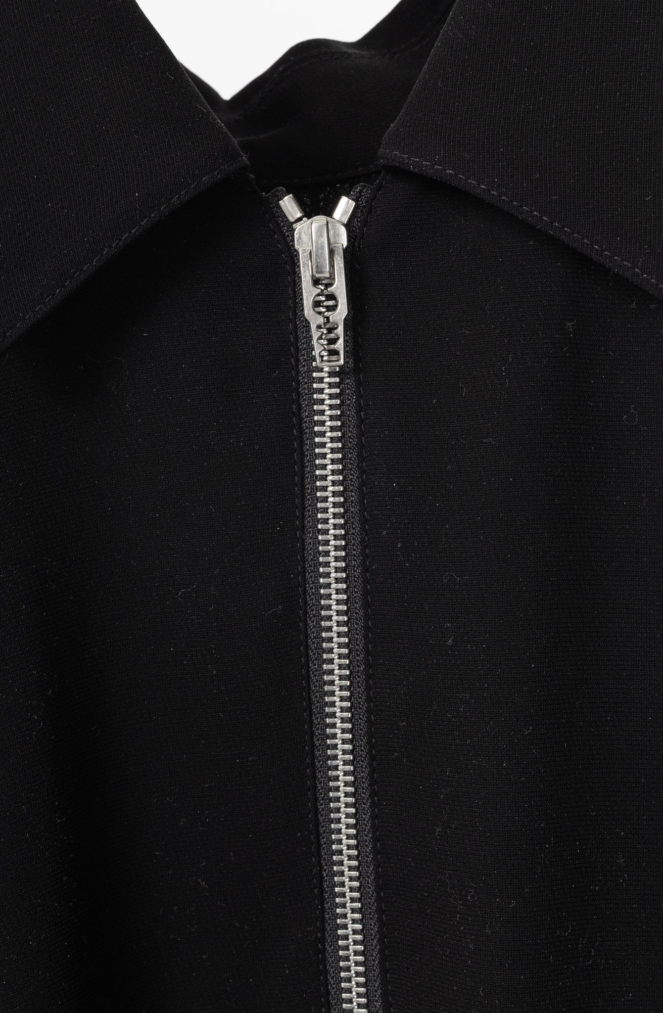 McQ by Alexander McQueen Black Poly Crepe Zipped Jumpsuit
