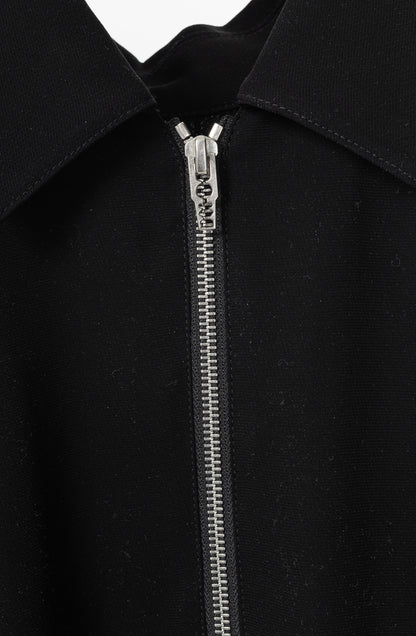 McQ by Alexander McQueen Black Poly Crepe Zipped Jumpsuit