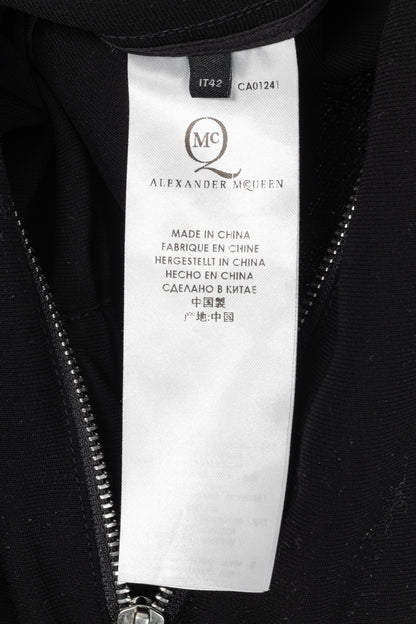 McQ by Alexander McQueen Black Poly Crepe Zipped Jumpsuit