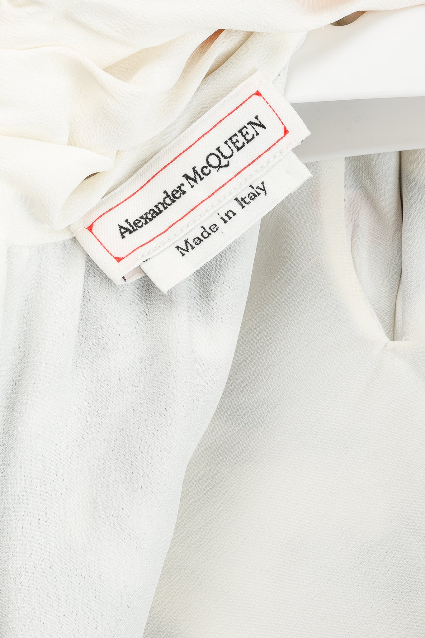 Alexander McQueen PF/19 Torn Rose Ivory Floral Silk Tank
