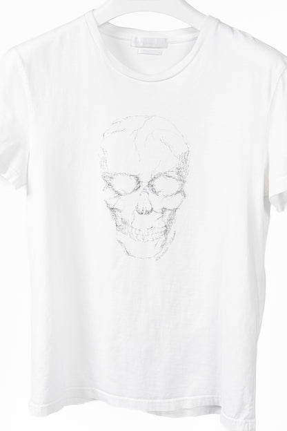 Alexander McQueen White Cotton Jersey Skull-Print T-Shirt