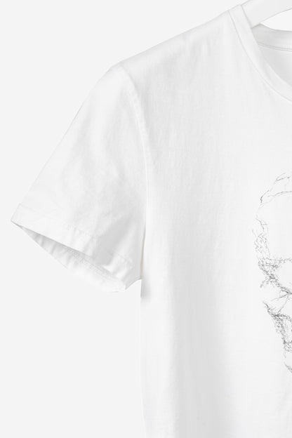 Alexander McQueen White Cotton Jersey Skull-Print T-Shirt