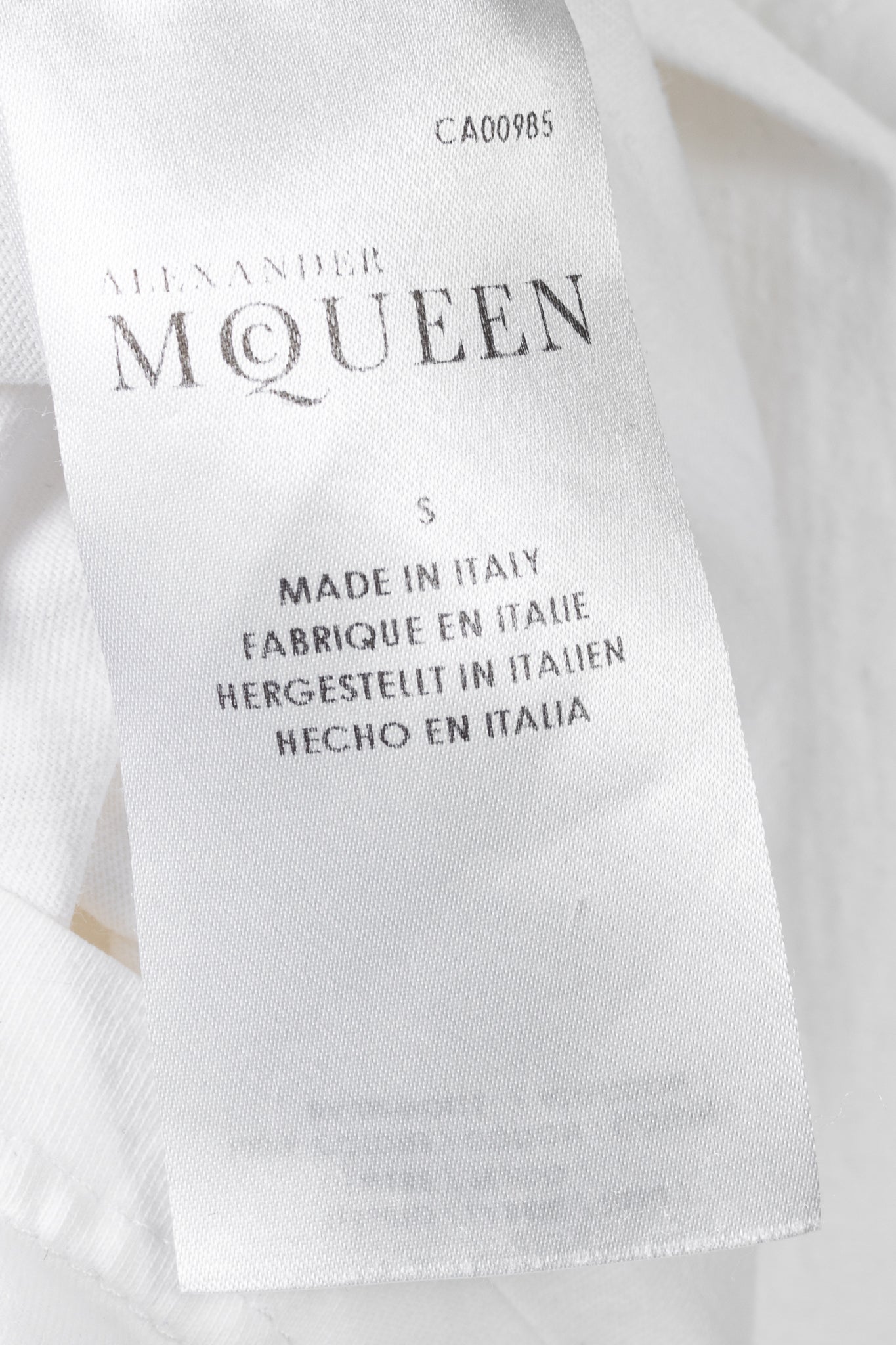Alexander McQueen White Cotton Jersey Skull-Print T-Shirt