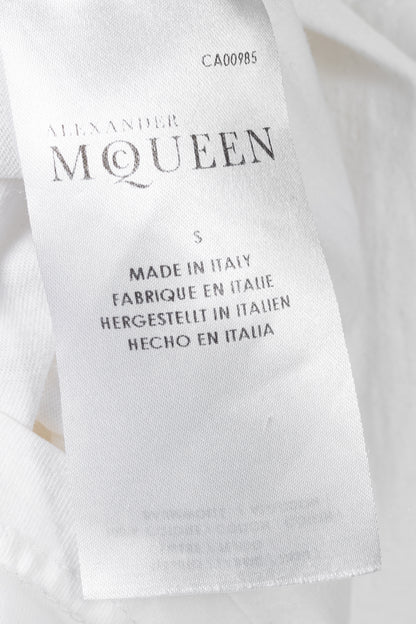 Alexander McQueen White Cotton Jersey Skull-Print T-Shirt