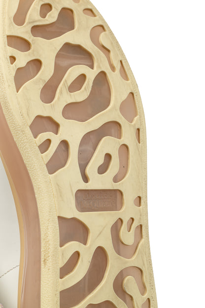 Alexander McQueen White Oversized Clear-Sole Lace-Up Sneakers
