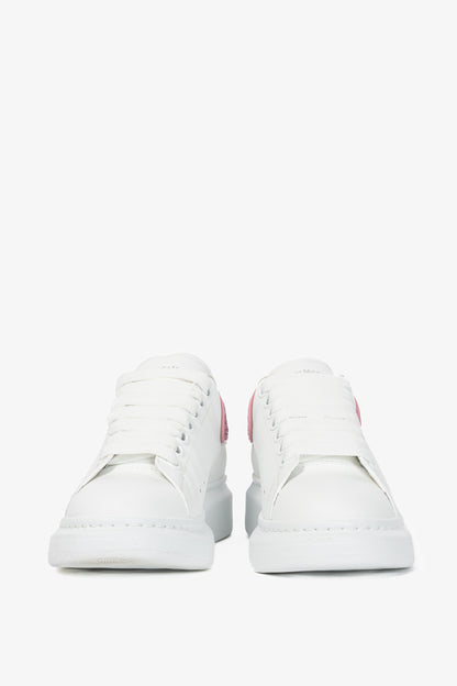 Alexander McQueen Larry White & Rose Glitter Lace-Up Sneakers
