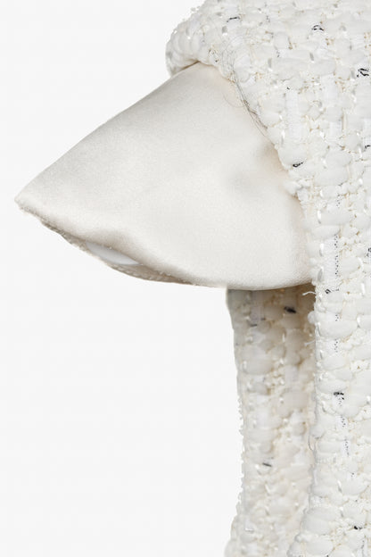 Alexander Mcqueen AW/11 Natural White Tweed Zip-Detail Cap-Sleeve Mini Dress