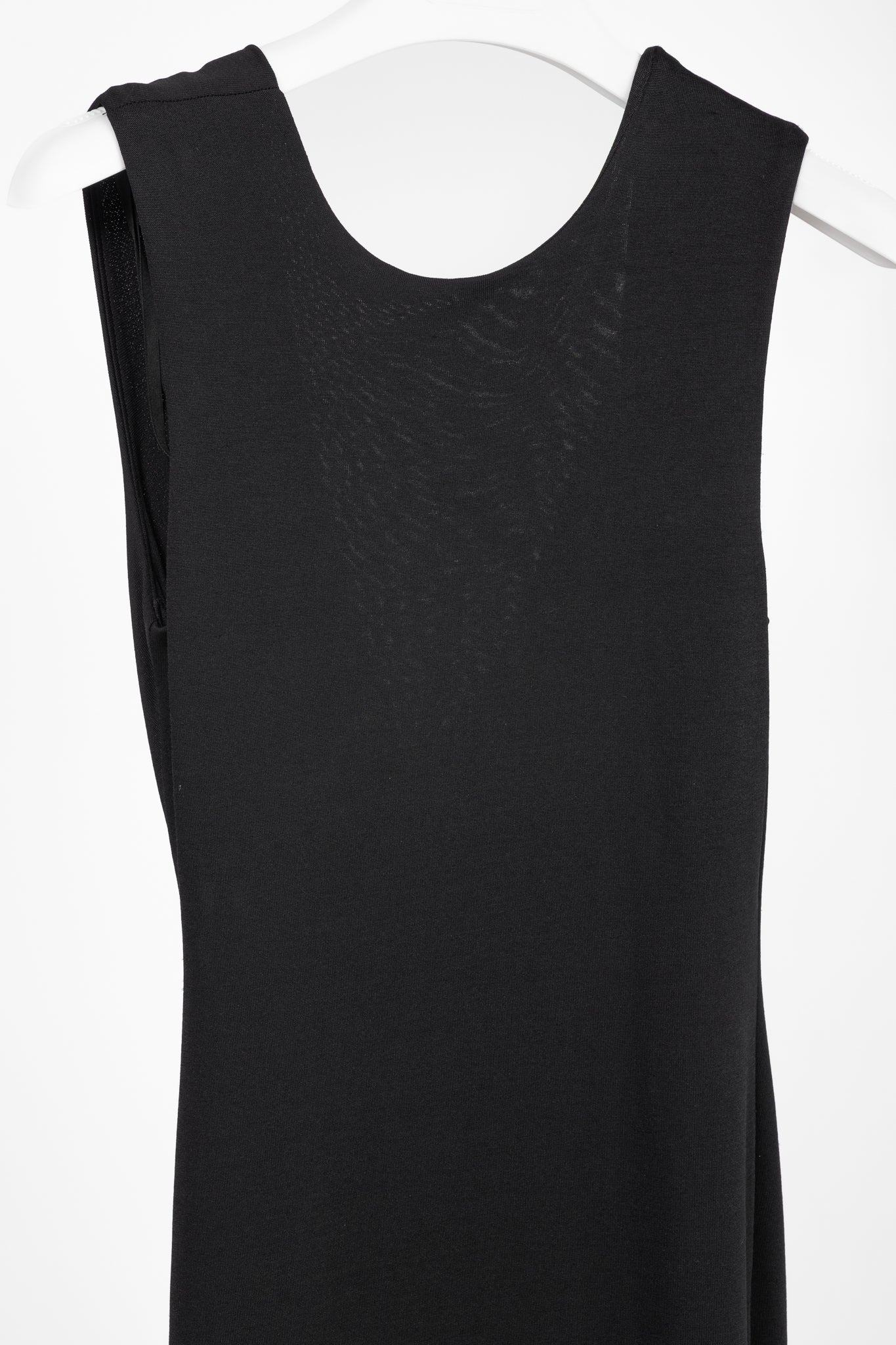 T by Alexander Wang Black Jersey Cowl-Back Midi Dress