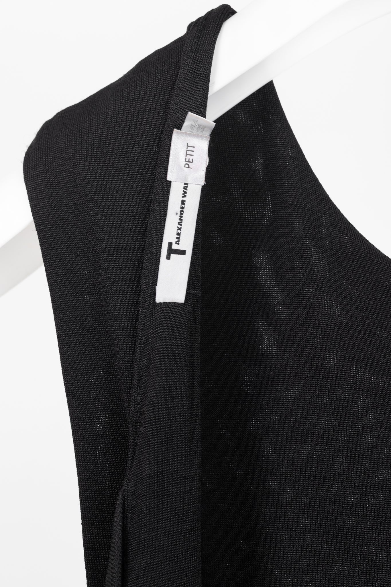 T by Alexander Wang Black Jersey Cowl-Back Midi Dress