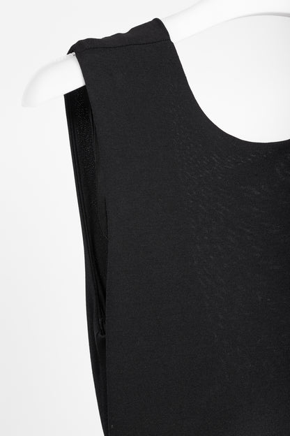 T by Alexander Wang Black Jersey Cowl-Back Midi Dress