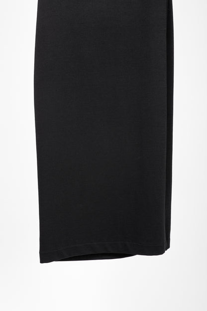 T by Alexander Wang Black Jersey Cowl-Back Midi Dress