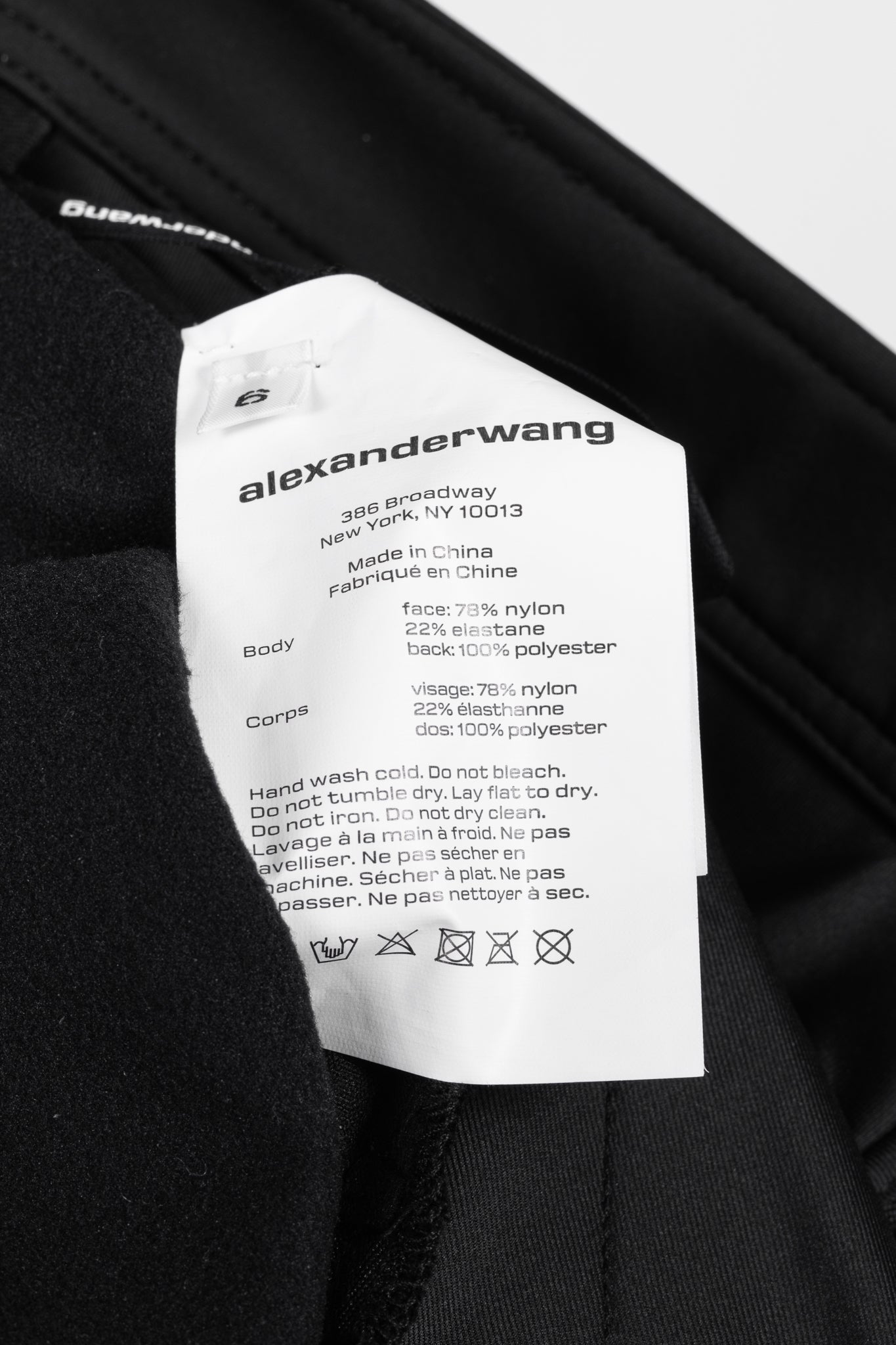 Alexander Wang Black Stretch Zip-Hem Trousers