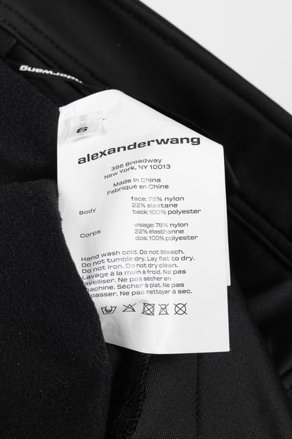 Alexander Wang Black Stretch Zip-Hem Trousers