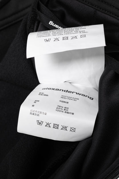 Alexander Wang Black Stretch Zip-Hem Trousers